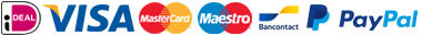 iDEAL, Visa, Mastercard, Maestro, Bancontact, PayPal